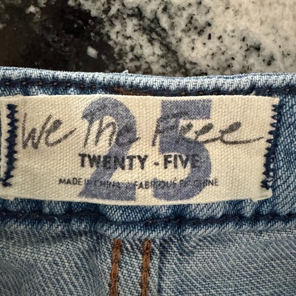 We The Free Montauk distressed, button fly, denim mini skirt size 25 - Picture 9 of 11